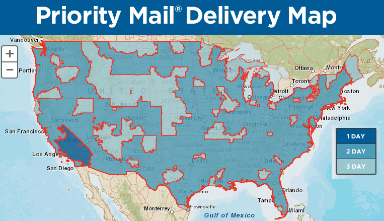 Delivery Time Via Priority Mail