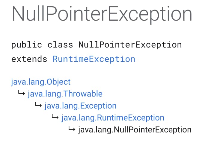 NullPointerException
