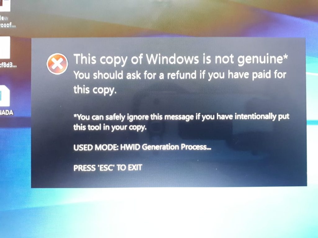 This Copy of Windows is Not Genuine