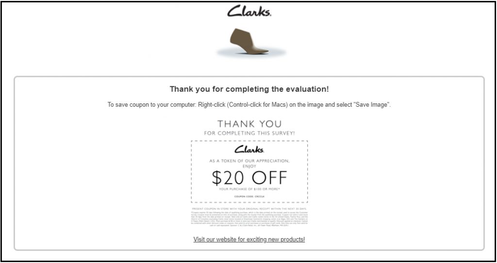 Clarks Customer Survey