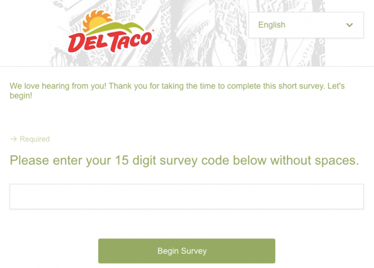 Myopinion.deltaco.com – Del Taco Guest Satisfaction Survey 2021