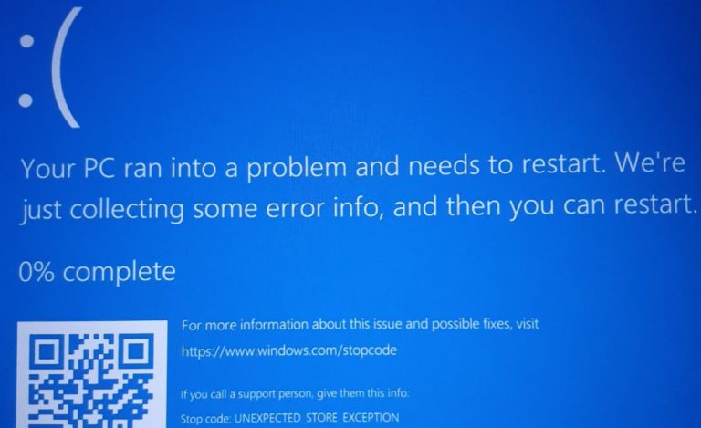 Fix Unexpected Store Exception Windows 11 or Windows 10 Error