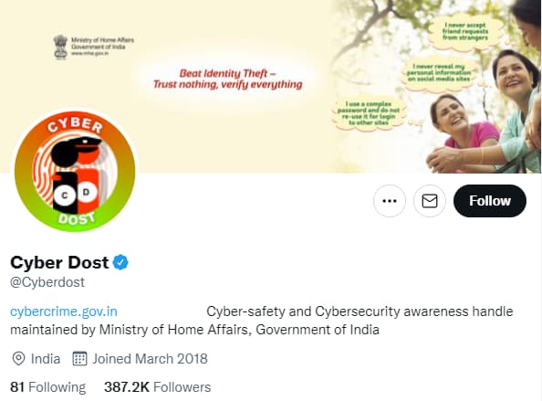 Cyberdost Twitter Handle