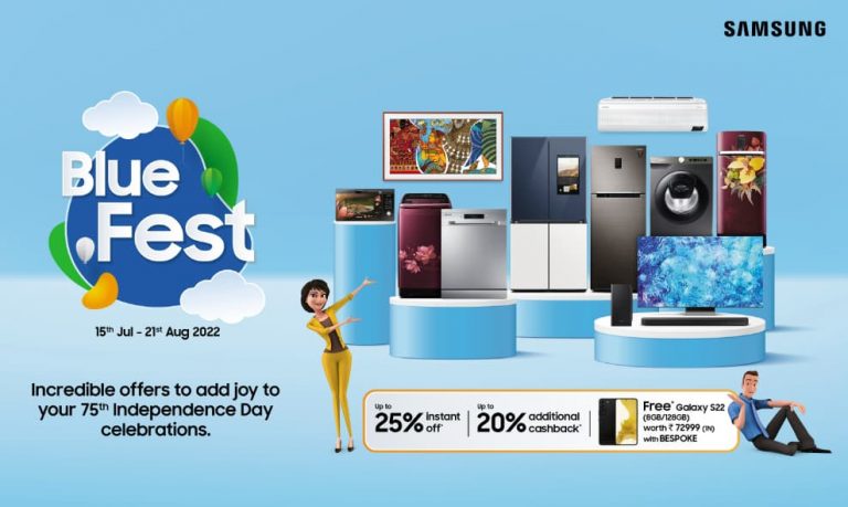 Samsung Blue Fest 2.0: Bumper Discount on Fridge, TV & More