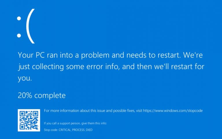Critical Process Died Windows 10 Error – Fix