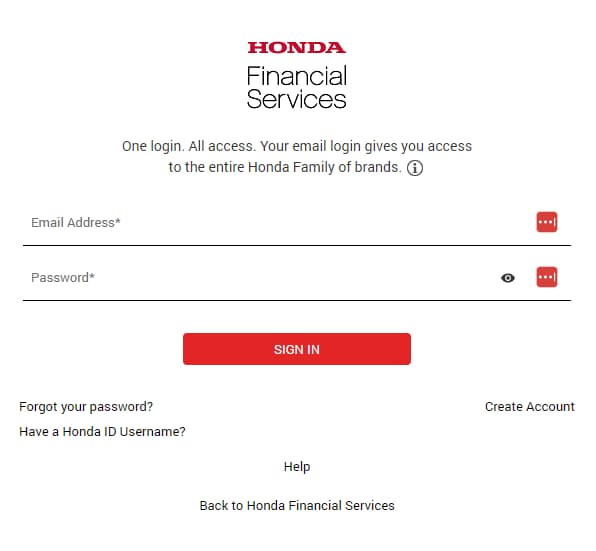 Honda Financial Services Login 2022