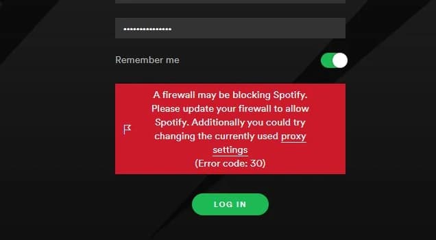 Spotify Blocked by Firewall