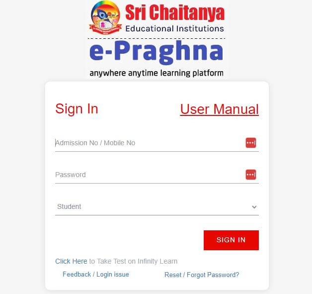 e Praghna Student Login