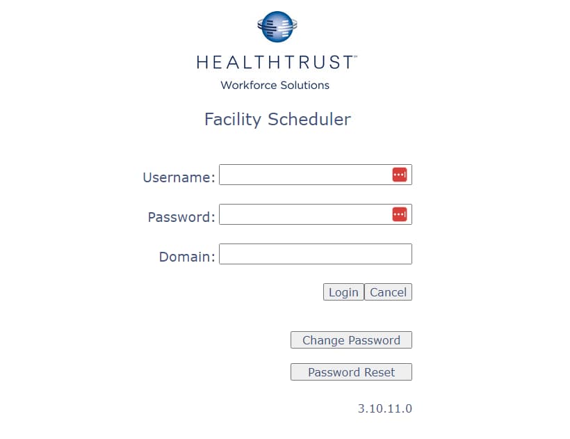 HCA Facility Scheduler Login