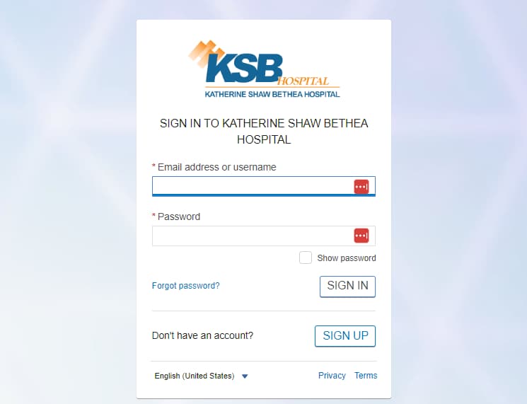 KSB Patient Portal Login